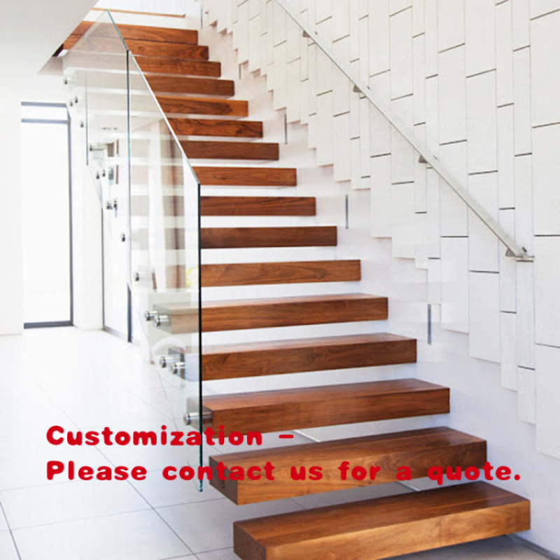 Interior Design Usa - Desain Interior Modern Tangga Kayu Lurus