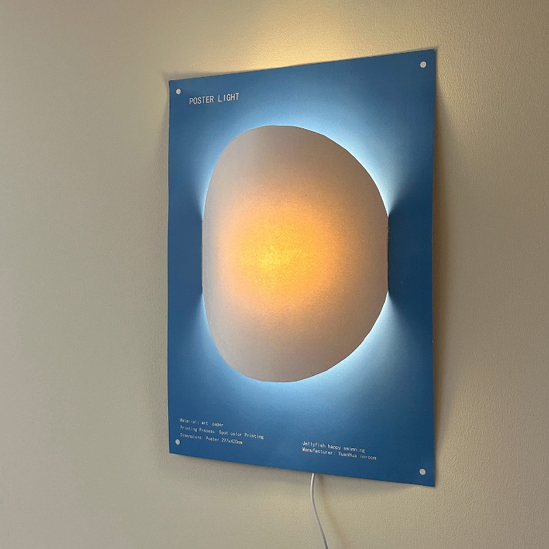 Interior Design Illustrated - Lampu Dinding Kertas Desain Sederhana Ilustrasi