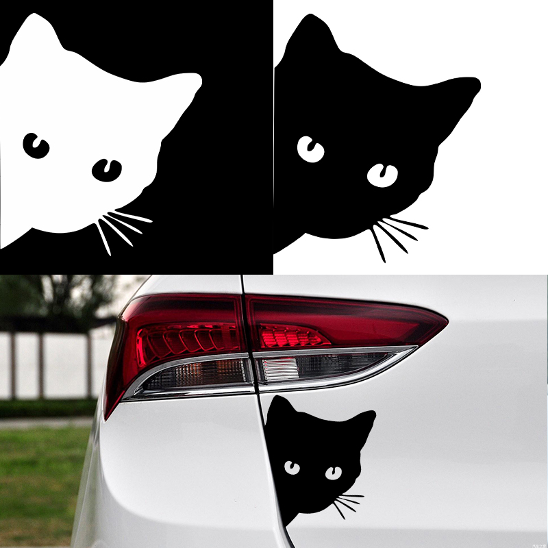 Interior Design Intern - Stiker interior mobil hitam/putih/stiker kucing laser