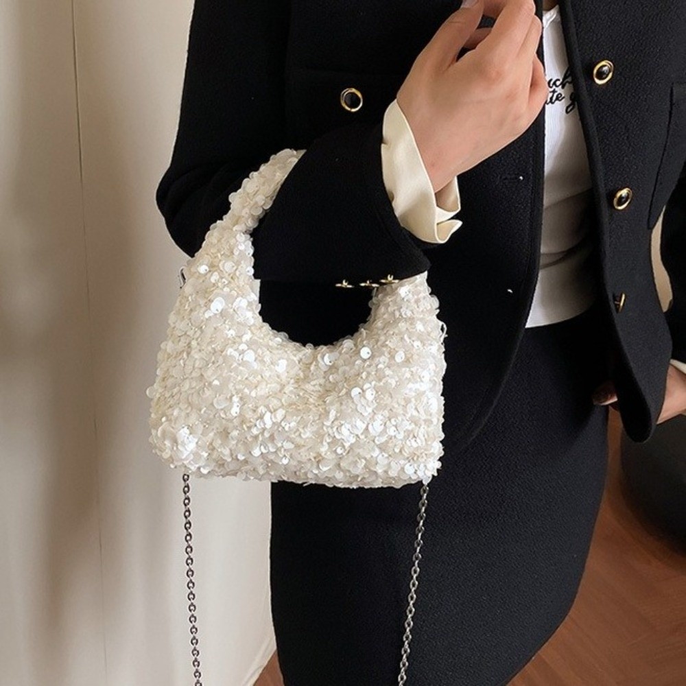 Interior Design Elegant - Tas Selempang Berpayet dengan Ritsleting Desain