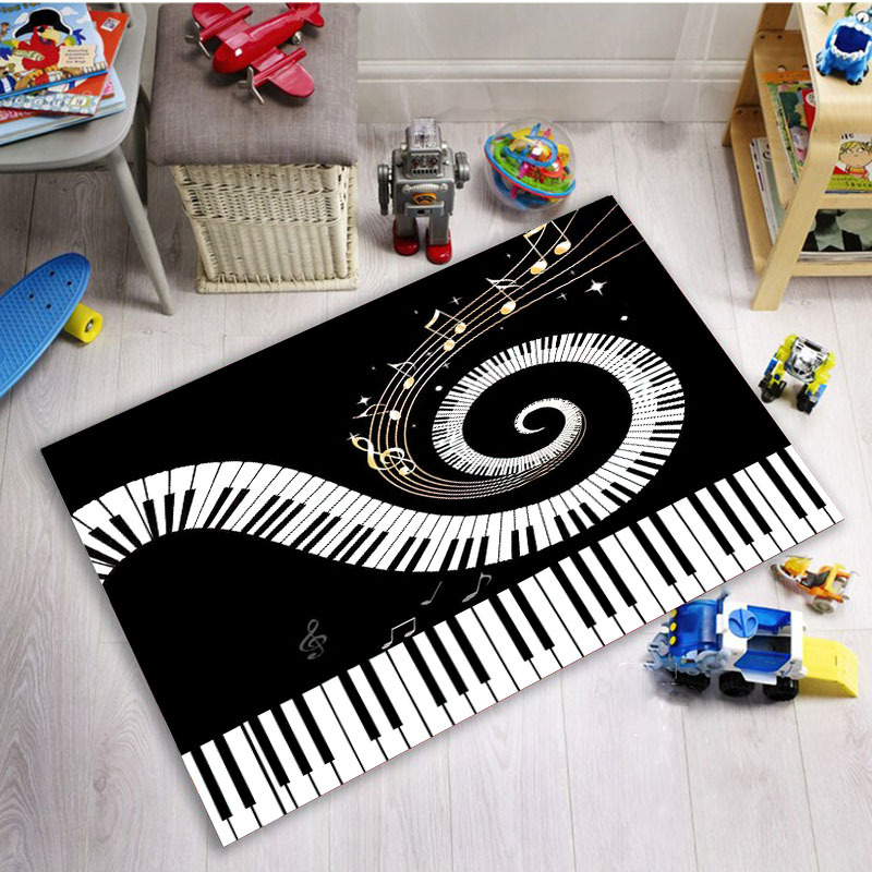 Printed Rug Abstract - Keset Pintu Motif Keyboard Piano Abstrak
