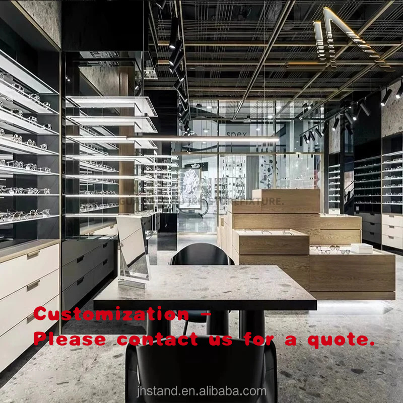 Interior Design Usa - Meja Pajangan Kacamata Toko Optik, Desain