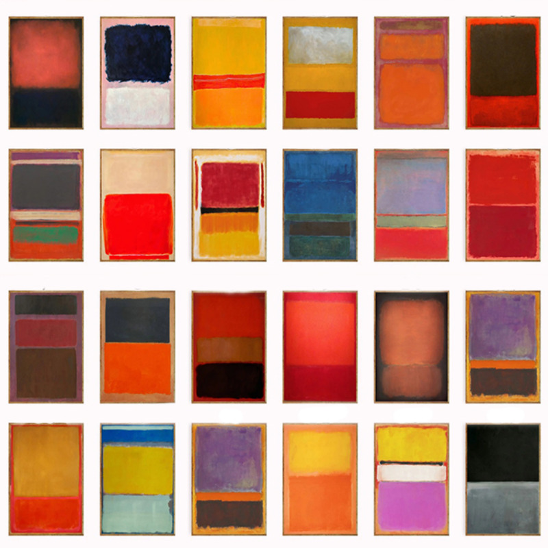 Interior Design Usa - Dekorasi dinding, set Poster Mark Rothko,