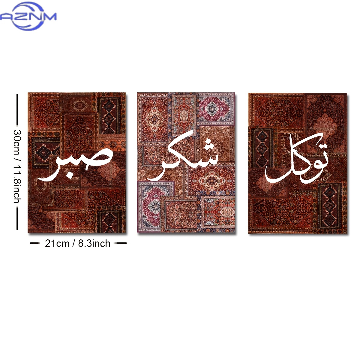 Set 3pcs Poster Kanvas Islami  - Printed Rug Abstract ulasan dan harga
