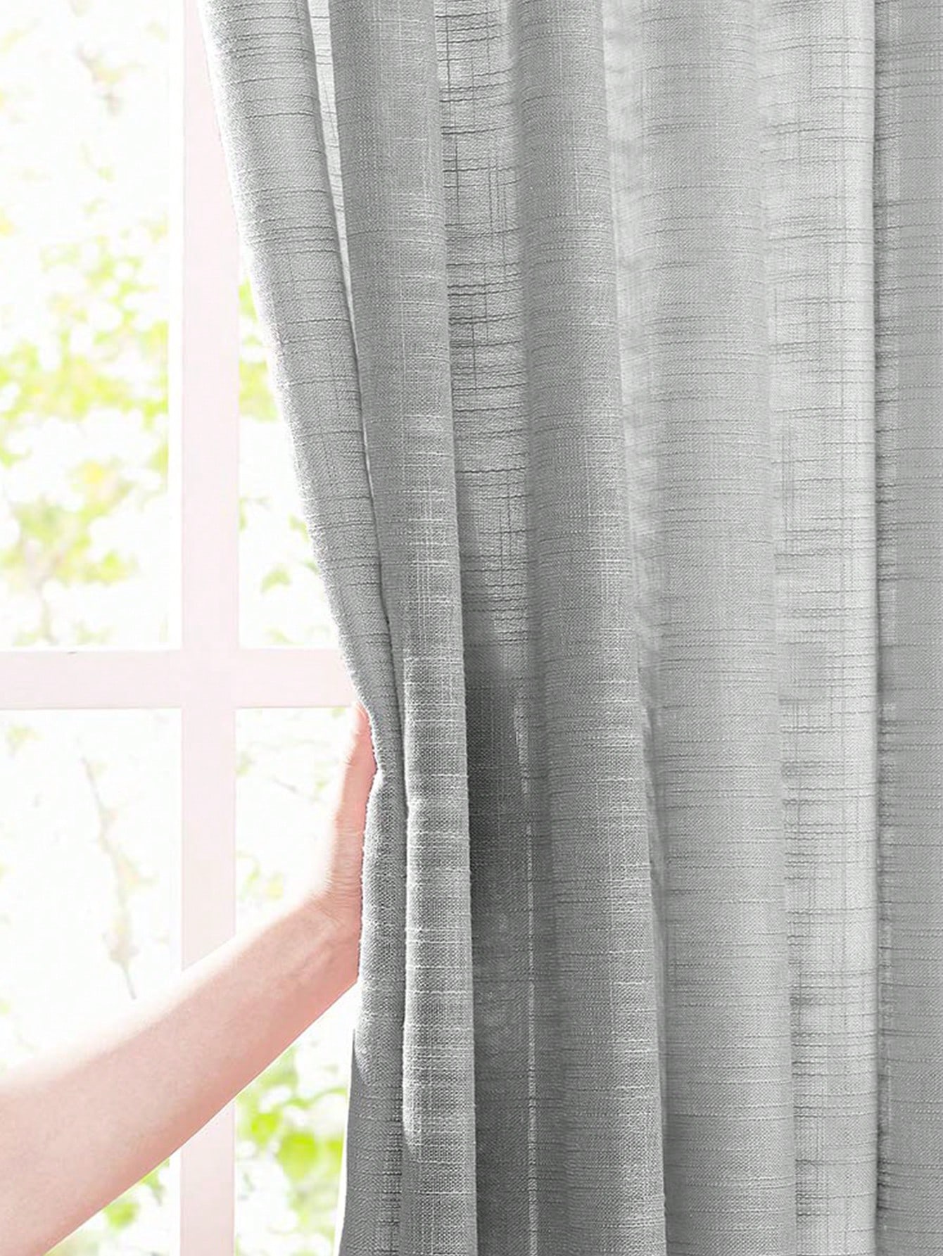 Gorden Semi Transparan Tekstur - Linen Curtain Eyelet ulasan dan harga