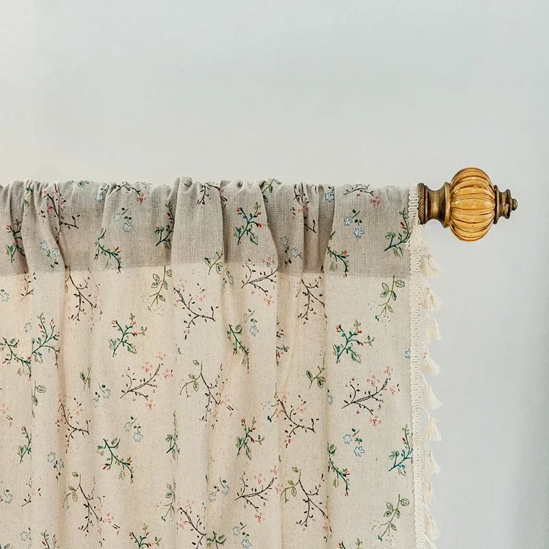 Tirai rumah pertanian bunga se - Linen Curtain Eyelet ulasan dan harga