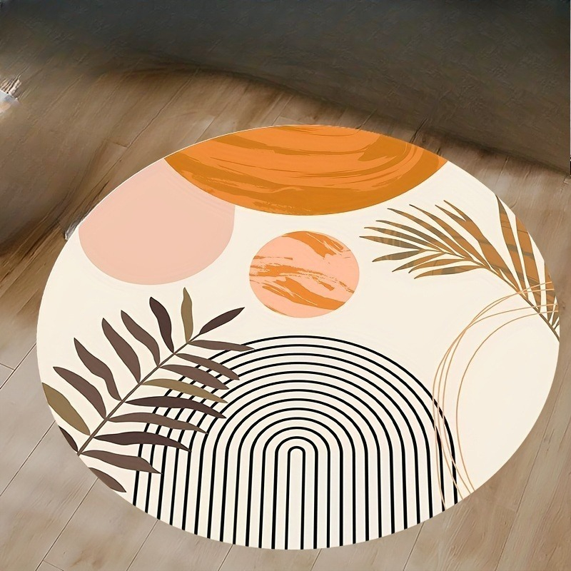 Karpet Bulat Modern Abad Perte - Printed Rug Abstract ulasan dan harga