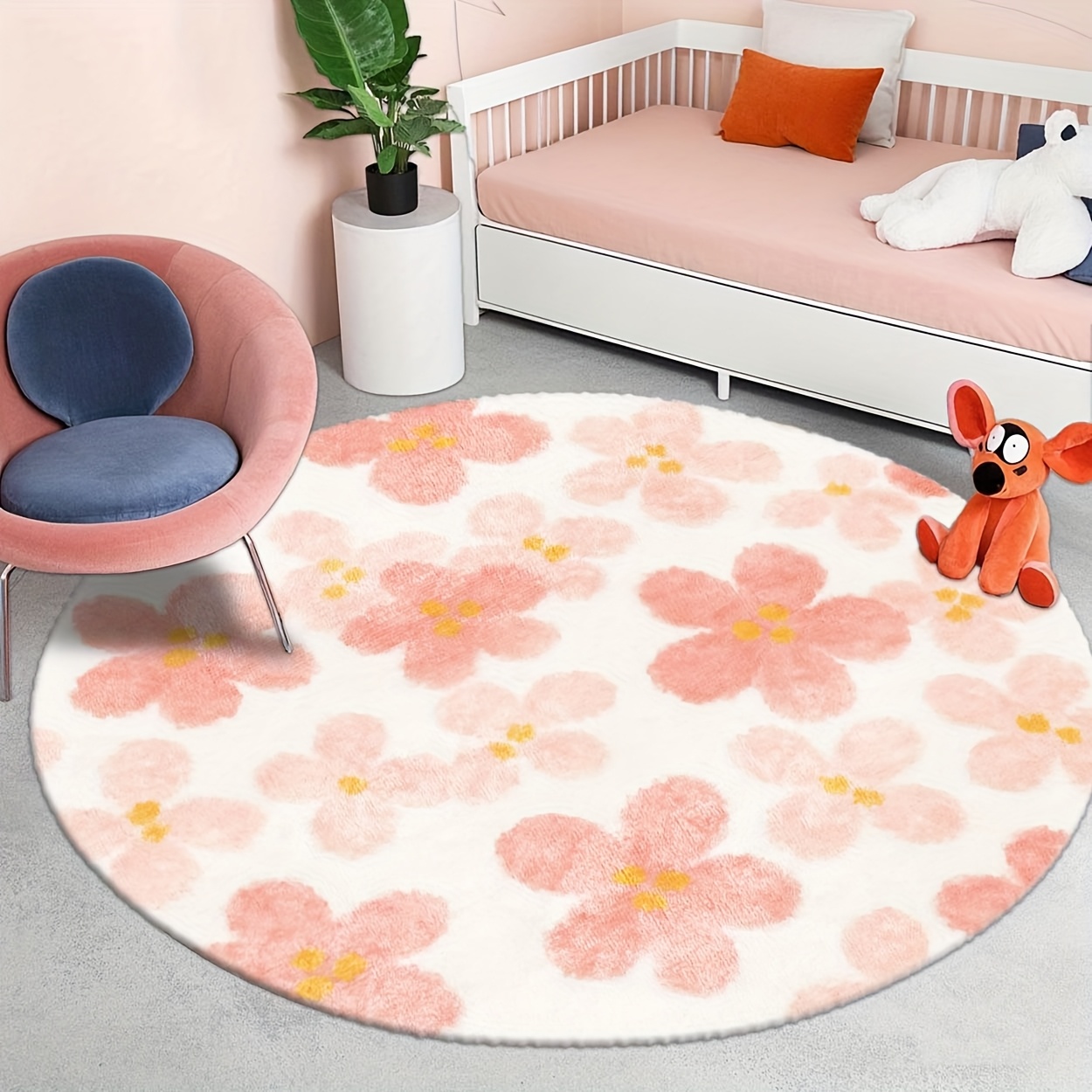 Karpet Bulat Modern Abad Perte - Printed Rug Abstract ulasan dan harga