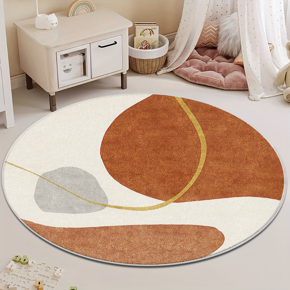 Karpet Bulat Modern Abad Perte - Printed Rug Abstract ulasan dan harga