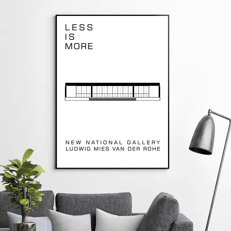 Poster Arsitektur Abstrak Desa - Interior Design Co ulasan dan harga