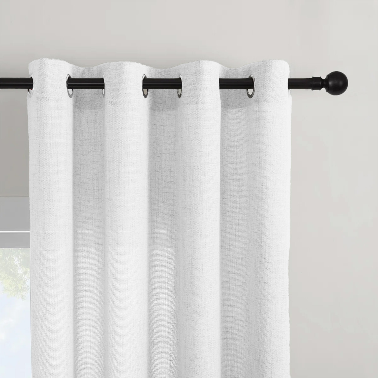 1 Buah, Tirai Tipis Tekstur Li - Linen Curtain Eyelet ulasan dan harga