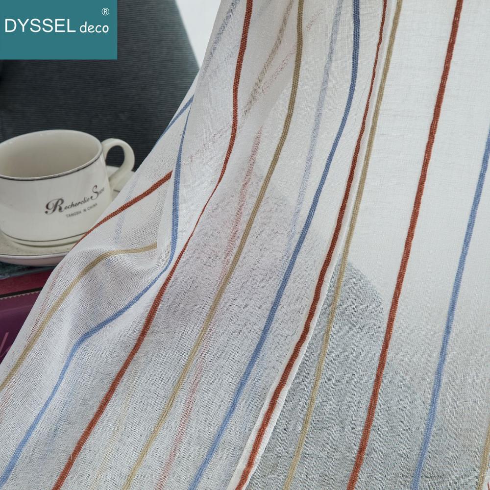 Tirai Tipis Linen Bergaris Put - Linen Curtain Eyelet ulasan dan harga