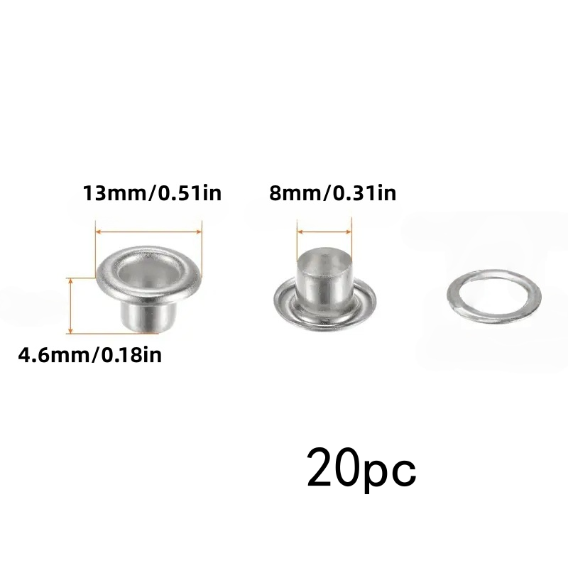 20pcs 8mm Kit Lubang Kancing L - Linen Curtain Eyelet ulasan dan harga