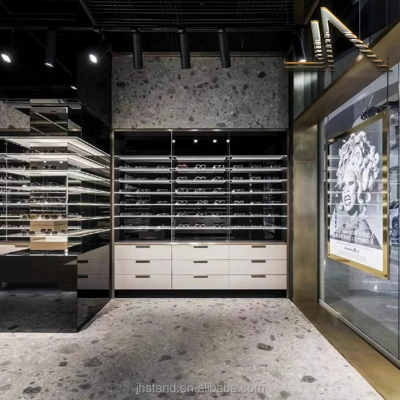 Meja Pajangan Kacamata Toko Op - Interior Design Usa ulasan dan harga