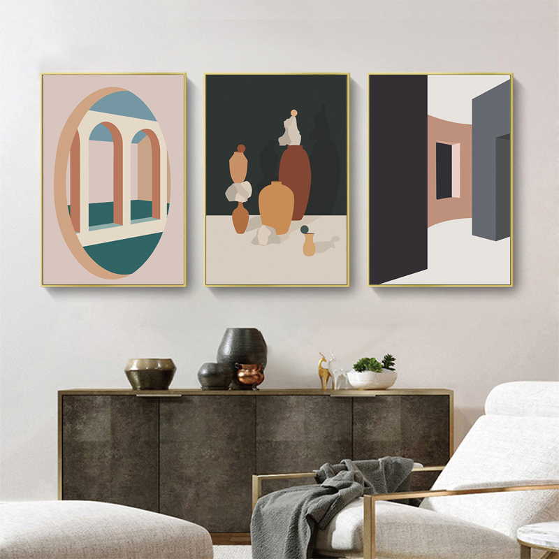Retro Morandi bangunan kanvas  - Interior Design Build ulasan dan harga